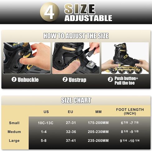 Nattork Kids Inline Skates ديكورات سيارات السباق الرائعة للأولاد والبنات والأطفال، 4 مقاسات زلاجات رباعية قابلة للتعديل مع جميع العجلات المضيئة - هدية عيد ميلاد للرياضات الداخلية والخارجية in Kuwait