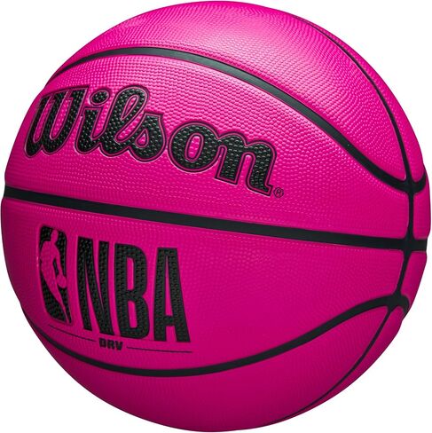 WILSON NBA DRV Outdoor Basketball with Pump - Pink, Size 7-29.5" in Saudi Arabia