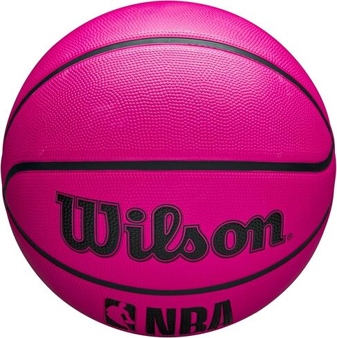 WILSON NBA DRV Outdoor Basketball with Pump - Pink, Size 7-29.5" in Saudi Arabia