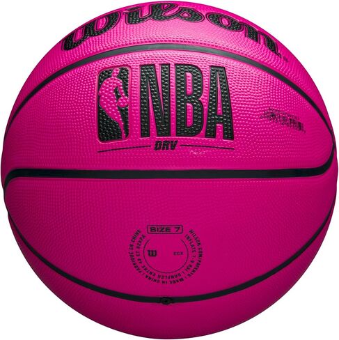 WILSON NBA DRV Outdoor Basketball with Pump - Pink, Size 7-29.5" in Saudi Arabia