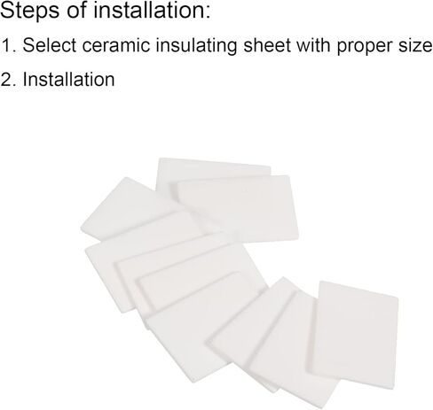 PATIKIL Alumina Ceramic Sheet Cooling Pad Insulating Sheet 50pcs High Hardness for MOS Transistor 20x14x1mm(0.8x0.55x0.04") in Kuwait