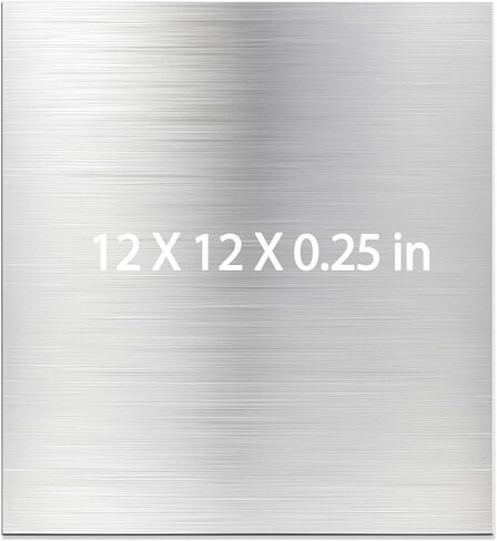 6061-T6 Aluminum Sheet Plate 1/8 Thick - 2PCS 12" x 12" x 1/8" (0.12inch) Aluminum Metal Plate Rectangle Flat Stock with Protective Film Heat Treatable Aluminum Panel for DIY Craft, Industry in Saudi Arabia