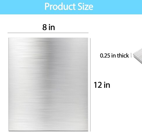6061-T6 Aluminum Sheet Plate 1/8 Thick - 2PCS 12" x 12" x 1/8" (0.12inch) Aluminum Metal Plate Rectangle Flat Stock with Protective Film Heat Treatable Aluminum Panel for DIY Craft, Industry in Saudi Arabia