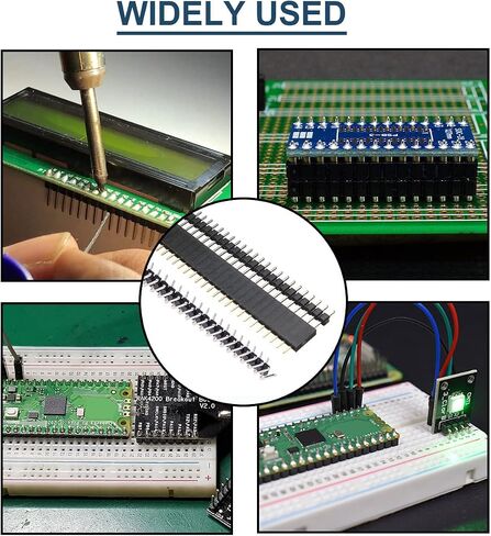 30PCS 2.54 mm 40 Pin Single Row Male and Female Header Connector Straight Single Row Female Single Row + 40 Pin Single Row Right Angle, for Arduino Shield in Saudi Arabia