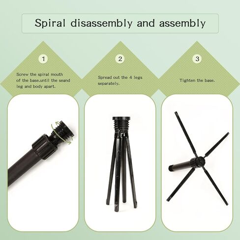 Portable Flute Stand Holder Metal Foldable Support 4-Leg Stand Wind Instrument Accessory Black in Saudi Arabia