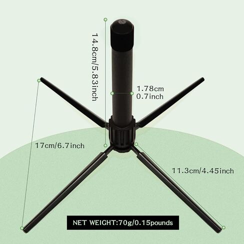 Portable Flute Stand Holder Metal Foldable Support 4-Leg Stand Wind Instrument Accessory Black in Saudi Arabia