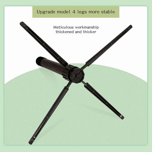 Portable Flute Stand Holder Metal Foldable Support 4-Leg Stand Wind Instrument Accessory Black in Saudi Arabia
