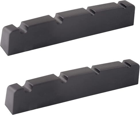 4 سلاسل من صامولة جيتار الجرافيت ذات الفتحات العلوية المتوافقة مع PB Bass Black 43 x 9 x 6mm مجموعة من قطعتين. in Saudi Arabia