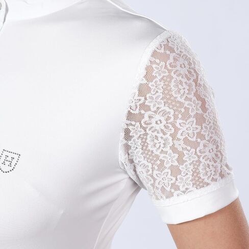 Harrison Howard Short Sleeve Lace Top Show Shirt Breathable Comfortable Stretchy Rider Top in Saudi Arabia
