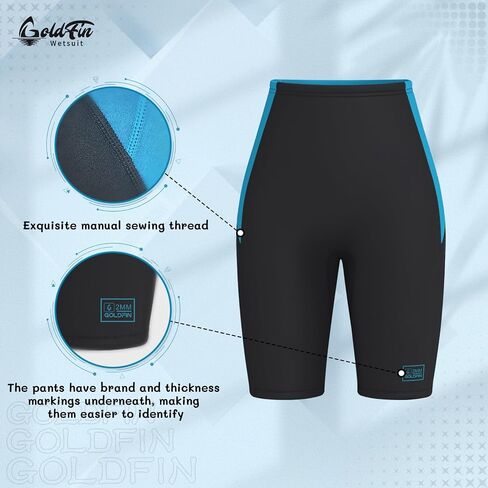 GoldFin Wetsuit Shorts Men Women, Mens Womens 2mm Wet Suits Neoprene Short for Water Sports Diving Surfing Swimming Snorkeling Kayaking in Saudi Arabia