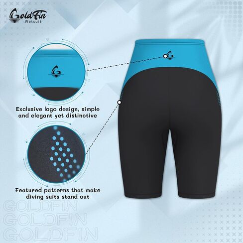 GoldFin Wetsuit Shorts Men Women, Mens Womens 2mm Wet Suits Neoprene Short for Water Sports Diving Surfing Swimming Snorkeling Kayaking in Saudi Arabia