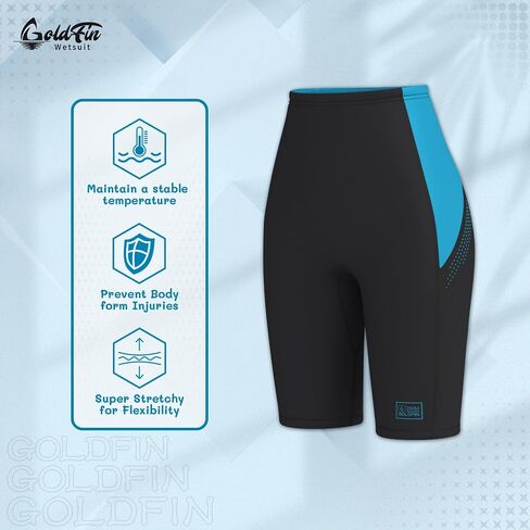 GoldFin Wetsuit Shorts Men Women, Mens Womens 2mm Wet Suits Neoprene Short for Water Sports Diving Surfing Swimming Snorkeling Kayaking in Saudi Arabia