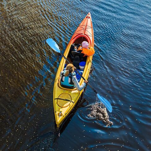 ملحقات الزعيم مجداف الكاياك القابل للتعديل 90-98 بوصة/230-250 سم عمود من سبائك الألومنيوم للتجديف بالقوارب والتجديف مع مقود المجداف in Kuwait
