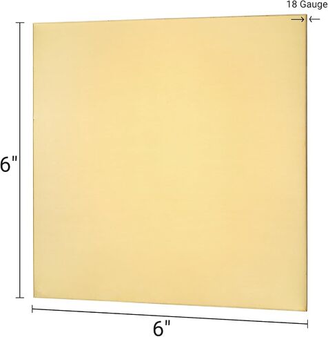 3 Pcs Brass Sheet, 6"×6" 18 Gauge(1mm) Thickness Brass Sheet Metal, No Scratches, Double-Side Film Attached Brass Plates, Thin Metal Sheets for Crafts DIY, Model Making, Repairs in Saudi Arabia