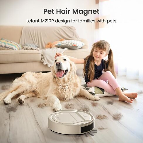 Lefant M210 Pro Robot Vacuum, 2200Pa Suction,120 Mins Runtime, Self-Charging Slim Robotic Vacuum Cleaner, APP/Voice/Remote Control, Works with Alexa, Ideal for Pet Hair,Low-Pile Carpet, Hard Floor in Saudi Arabia