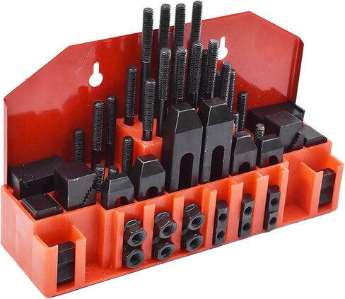 1/2 Inch T-Slot 3/8 Inch -16 Stud Clamping Set for Bridge Hole Mills with Plastic Storage Case 58 pcs in Saudi Arabia