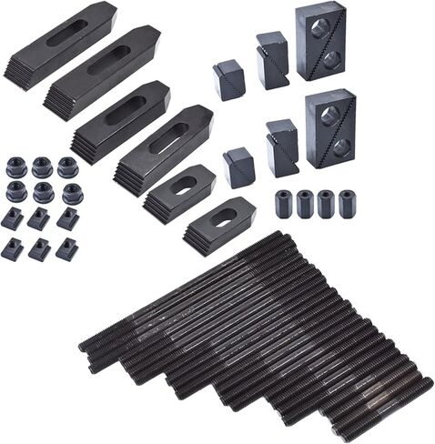 1/2 Inch T-Slot 3/8 Inch -16 Stud Clamping Set for Bridge Hole Mills with Plastic Storage Case 58 pcs in Saudi Arabia