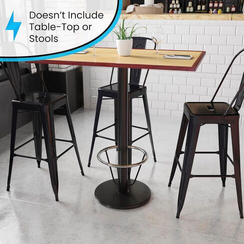 Flash Furniture Beverly 18'' Round Restaurant Table Base with 3'' Dia. Bar Height Column and Foot Ring in Saudi Arabia
