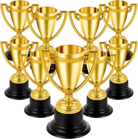 Mini Trophies Bulk for Kids, 9Pcs Plastic Gold Small Trophy Cups, Golden Award Trophy Cups for Classroom School Rewards, Sports Tournament Winning Prizes Party Favor in Saudi Arabia
