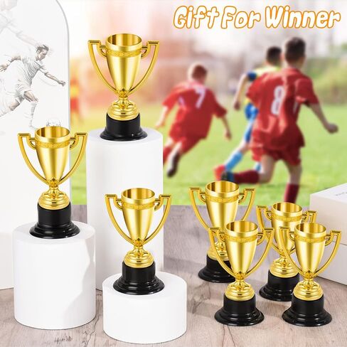 Mini Trophies Bulk for Kids, 9Pcs Plastic Gold Small Trophy Cups, Golden Award Trophy Cups for Classroom School Rewards, Sports Tournament Winning Prizes Party Favor in Saudi Arabia