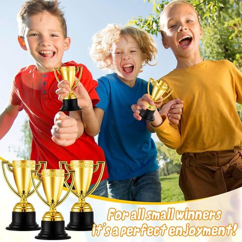 Mini Trophies Bulk for Kids, 9Pcs Plastic Gold Small Trophy Cups, Golden Award Trophy Cups for Classroom School Rewards, Sports Tournament Winning Prizes Party Favor in Saudi Arabia