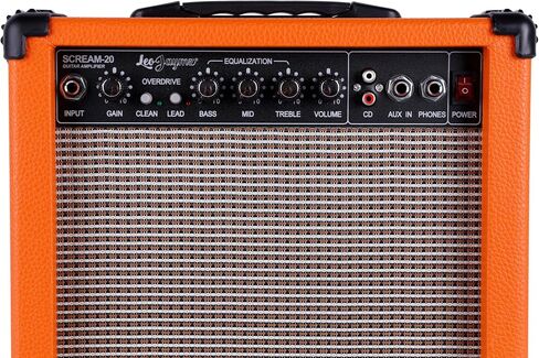 Leo Jaymz 20W Electric Guitar Amplifier - Clean and Distortion Channel - 3 Band Equalization and CD Line Input - Recording Studio, Practice Room, Small Courtyard (6.5", Black) in Saudi Arabia