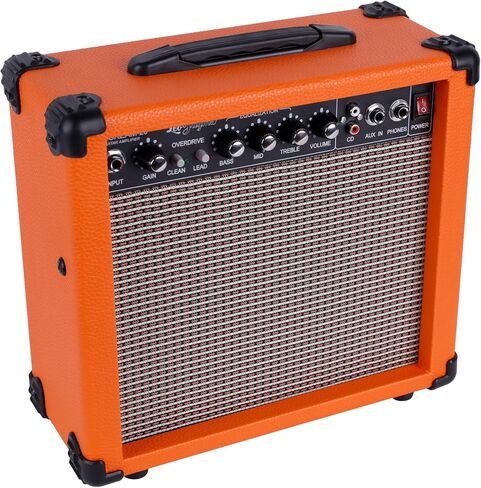 Leo Jaymz 20W Electric Guitar Amplifier - Clean and Distortion Channel - 3 Band Equalization and CD Line Input - Recording Studio, Practice Room, Small Courtyard (6.5", Black) in Saudi Arabia