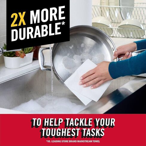 Brawny Pick-A-Size Paper Towels, 6 Double Rolls = 12 Regular Rolls, 2 Sheet Sizes (Half or Full), Strong Paper Towel For Everyday Use in Saudi Arabia