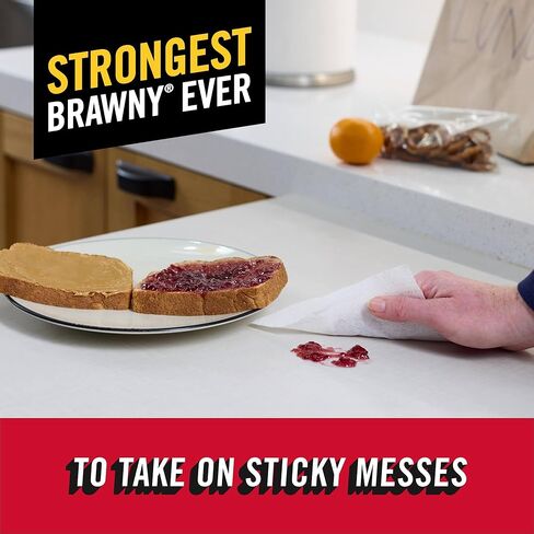 Brawny Pick-A-Size Paper Towels, 6 Double Rolls = 12 Regular Rolls, 2 Sheet Sizes (Half or Full), Strong Paper Towel For Everyday Use in Saudi Arabia