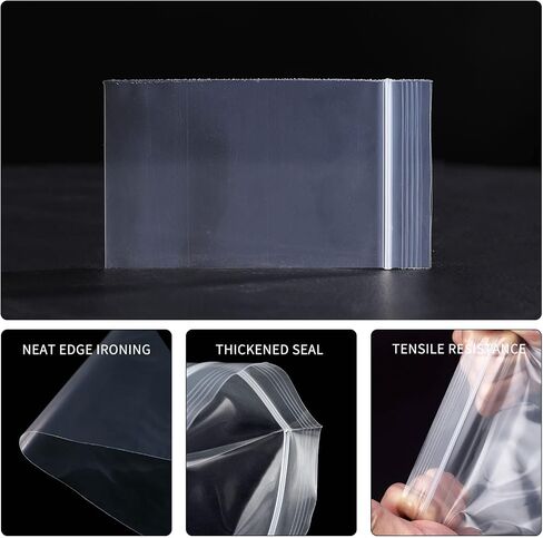 Mini Ziplock Bags, 400pcs 2"x 2" Transparent Small Plastic Bags, Clear Reusable Small Baggies for Jewelry, JINYONBAG Tiny Ziplock Bags for Jewelry, Coins, Candy etc. in Saudi Arabia