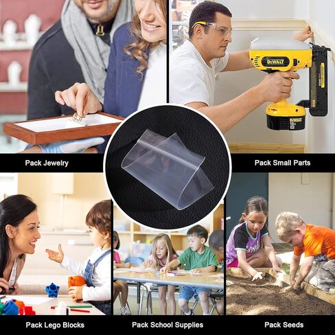 Mini Ziplock Bags, 400pcs 2"x 2" Transparent Small Plastic Bags, Clear Reusable Small Baggies for Jewelry, JINYONBAG Tiny Ziplock Bags for Jewelry, Coins, Candy etc. in Saudi Arabia