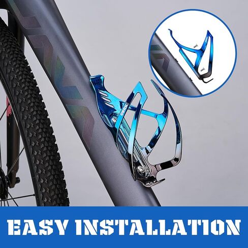 حامل زجاجة مياه للدراجة من كوركي سيكلز مصنوع من سبائك الألومنيوم، قفص زجاجة مياه عالمي للدراجات على الطرق والجبال والحصى - عبوتان - أسود in Kuwait