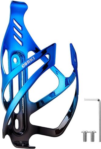 حامل زجاجة مياه للدراجة من كوركي سيكلز مصنوع من سبائك الألومنيوم، قفص زجاجة مياه عالمي للدراجات على الطرق والجبال والحصى - عبوتان - أسود in Kuwait