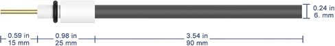 Graphite Rod Electrode, 99.95% Purity Graphite Electrode Cathode Working Electrode with PTFE Adapter for Electrolytic Cell, 6 mm Diameter, 90 mm Length in Saudi Arabia