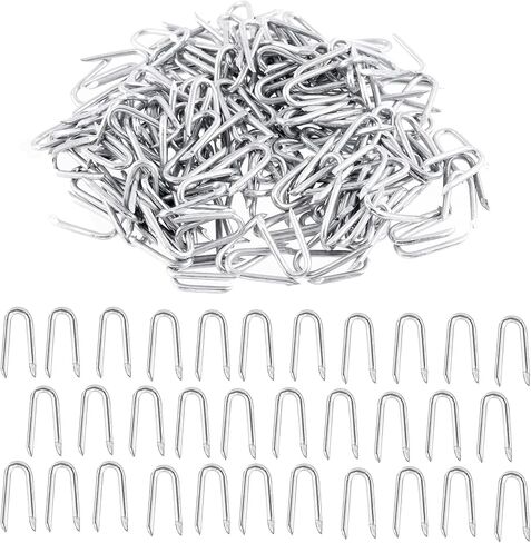 151Pcs 20mm 30mm 40mm Wire Fencing Staples and Fencing Pliers with Hammer Head, Fence Tools, Carbon Steel Wire Staples U Shaped Nails Fence Staple Nails U-Shaped Fasteners Nails U Staples in Saudi Arabia