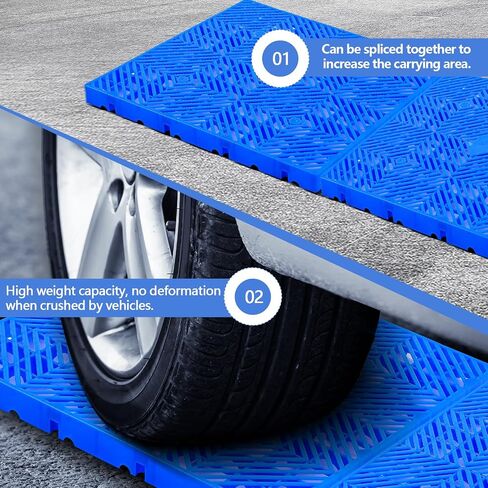 2 Pcs Plastic Pallets Splicable Breathable Grid Floor Ventilation Pallet Lightweight Waterproof HDPE Wear Resistant Storage Pad for Supermarket Garage Basement (23.62 x 11.81 x 1.18 Inch) in Saudi Arabia