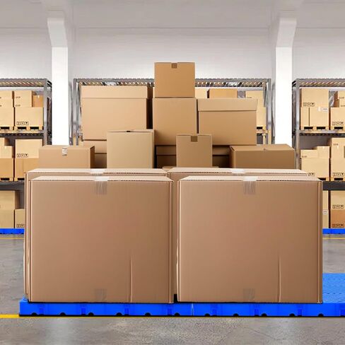 2 Pcs Plastic Pallets Splicable Breathable Grid Floor Ventilation Pallet Lightweight Waterproof HDPE Wear Resistant Storage Pad for Supermarket Garage Basement (23.62 x 11.81 x 1.18 Inch) in Saudi Arabia