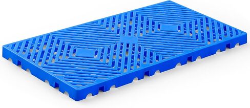 2 Pcs Plastic Pallets Splicable Breathable Grid Floor Ventilation Pallet Lightweight Waterproof HDPE Wear Resistant Storage Pad for Supermarket Garage Basement (23.62 x 11.81 x 1.18 Inch) in Saudi Arabia