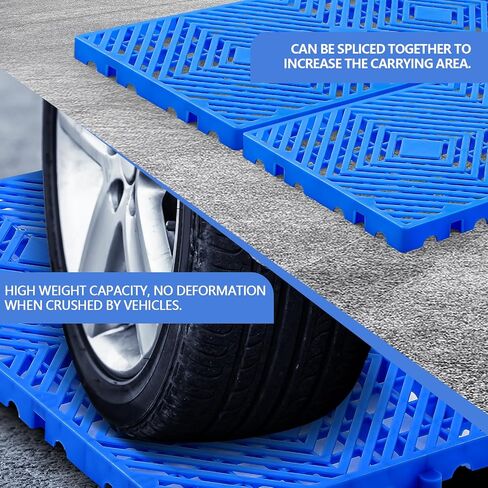 2 Pcs Plastic Pallets Splicable Breathable Grid Floor Ventilation Pallet Lightweight Waterproof HDPE Wear Resistant Storage Pad for Supermarket Garage Basement (23.62 x 11.81 x 1.18 Inch) in Saudi Arabia