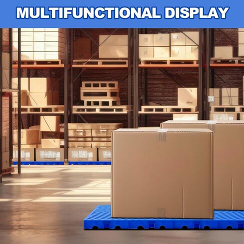 2 Pcs Plastic Pallets Splicable Breathable Grid Floor Ventilation Pallet Lightweight Waterproof HDPE Wear Resistant Storage Pad for Supermarket Garage Basement (23.62 x 11.81 x 1.18 Inch) in Saudi Arabia