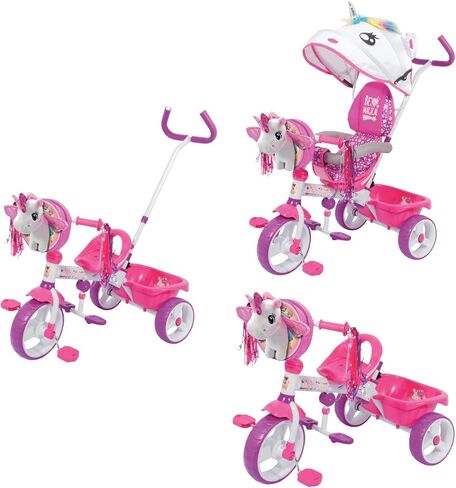 دراجة أباتشي 3 في 1 يونيكورن ثلاثية العجلات مع مظلة وصندوق (كبير) in Kuwait