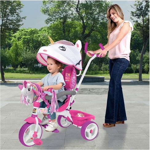 دراجة أباتشي 3 في 1 يونيكورن ثلاثية العجلات مع مظلة وصندوق (كبير) in Kuwait