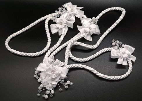 Lassos Boutique Ivory White Wedding Lasso Rope Traditional Lazo Cord (White) in Saudi Arabia