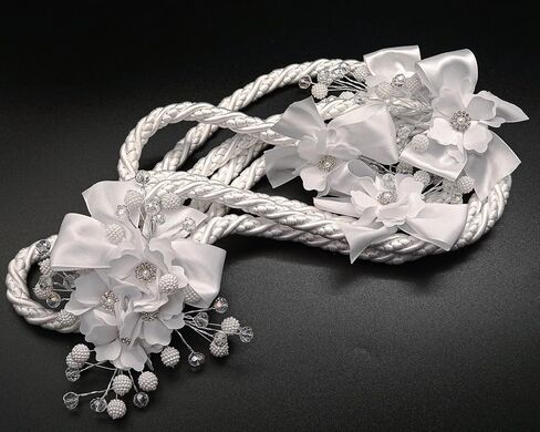 Lassos Boutique Ivory White Wedding Lasso Rope Traditional Lazo Cord (White) in Saudi Arabia