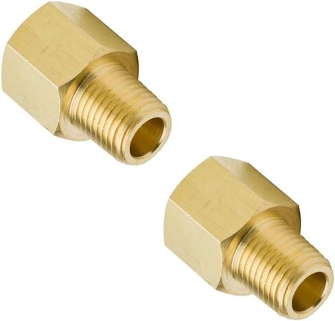 Brass Reducing Adapter, 1/4" NPT Male X 1/2" NPT Female, (2 Pack) in Saudi Arabia