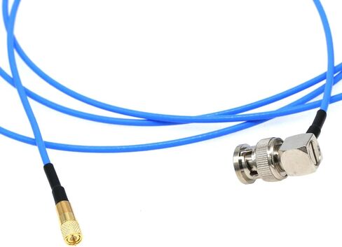 موصل Microdot متوافق مع كابل اختبار تسارع الاهتزاز 10-32UNF M5 ذكر إلى BNC ذكر (2M/78.7 بوصة، M5-الزاوية اليمنى BNC) in Kuwait