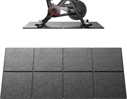حصيرة تدريب الدراجة متوافقة مع دراجة بيلوتون، لمعظم الدراجات الثابتة، سمك 6 مم، ملحقات مدرب الدراجة، قابلة للطي تحت السجادة لحماية الأرضيات الصلبة، لممارسة رياضة ركوب الدراجات في المنزل in Kuwait