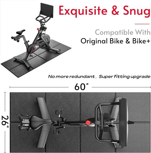 حصيرة تدريب الدراجة متوافقة مع دراجة بيلوتون، لمعظم الدراجات الثابتة، سمك 6 مم، ملحقات مدرب الدراجة، قابلة للطي تحت السجادة لحماية الأرضيات الصلبة، لممارسة رياضة ركوب الدراجات في المنزل in Kuwait