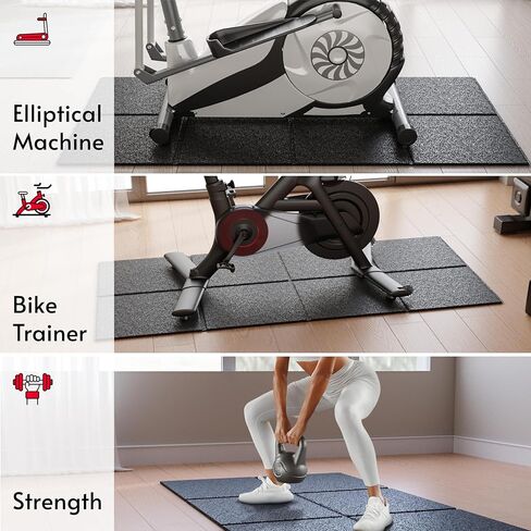 حصيرة تدريب الدراجة متوافقة مع دراجة بيلوتون، لمعظم الدراجات الثابتة، سمك 6 مم، ملحقات مدرب الدراجة، قابلة للطي تحت السجادة لحماية الأرضيات الصلبة، لممارسة رياضة ركوب الدراجات في المنزل in Kuwait