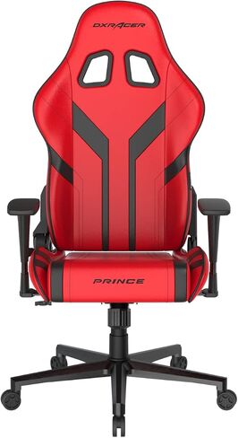 DXRacer P Series Gaming Chair, Premium PVC Leather Racing Style Office Computer Seat Recliner with Ergonomic Headrest and Lumbar Support (Black & White) in Saudi Arabia